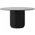 Erie 4 Seater Round Dining Table - Black, Marble