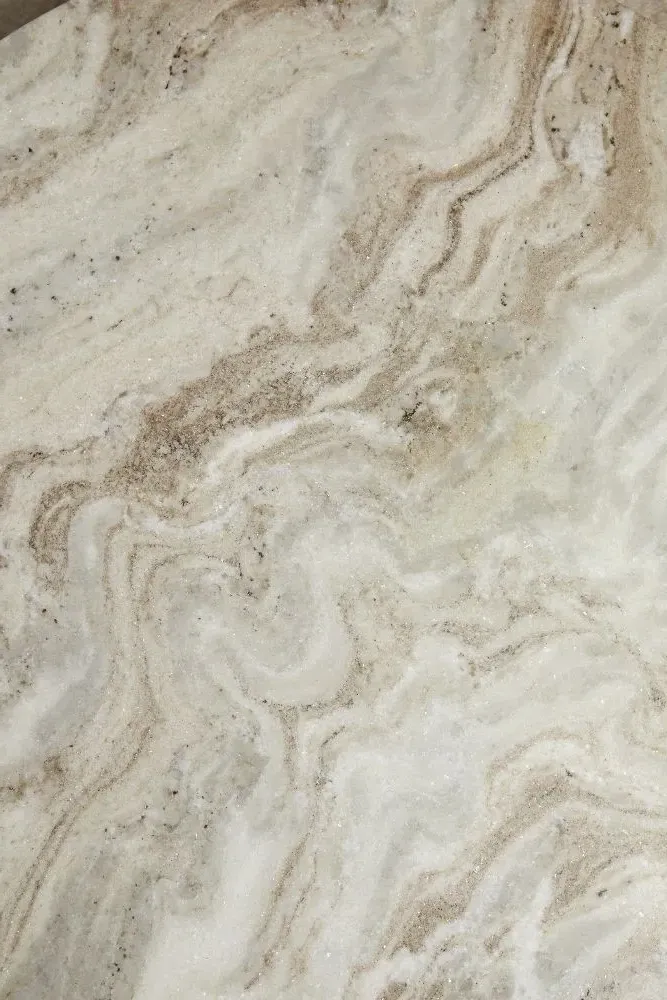 Erie 4 Seater Round Dining Table - White, Marble