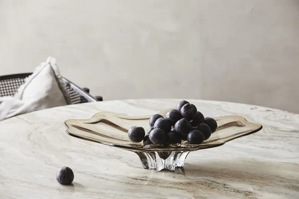 Erie 4 Seater Round Dining Table - White, Marble