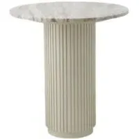 Erie Round Cafe Table - Ivory, Marble