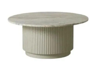 Erie Round Large Coffee Table - Ivory, Marble image