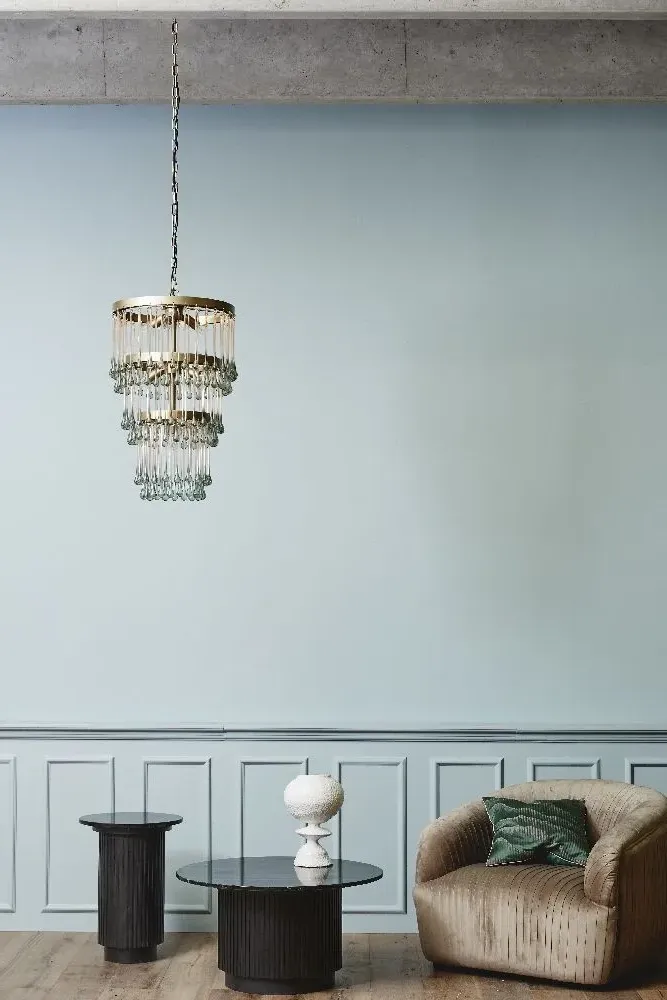 Erie Round Side Table - Black, Marble