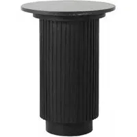 Erie Round Side Table - Black, Marble