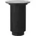 Erie Round Side Table - Black, Marble