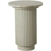 Erie Round Side Table - Ivory, Marble