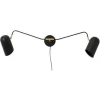 Eris 2 Arms Wall Lamp - Black
