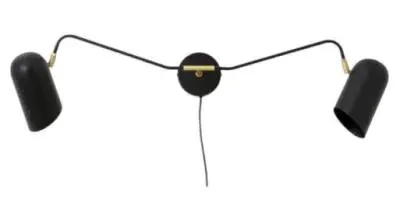 Eris 2 Arms Wall Lamp - Black image