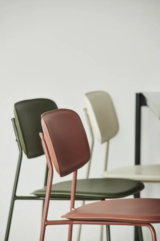 Esa Dining Chair Set of 2 - Black, Faux Leather