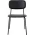 Esa Dining Chair Set of 2 - Black, Faux Leather