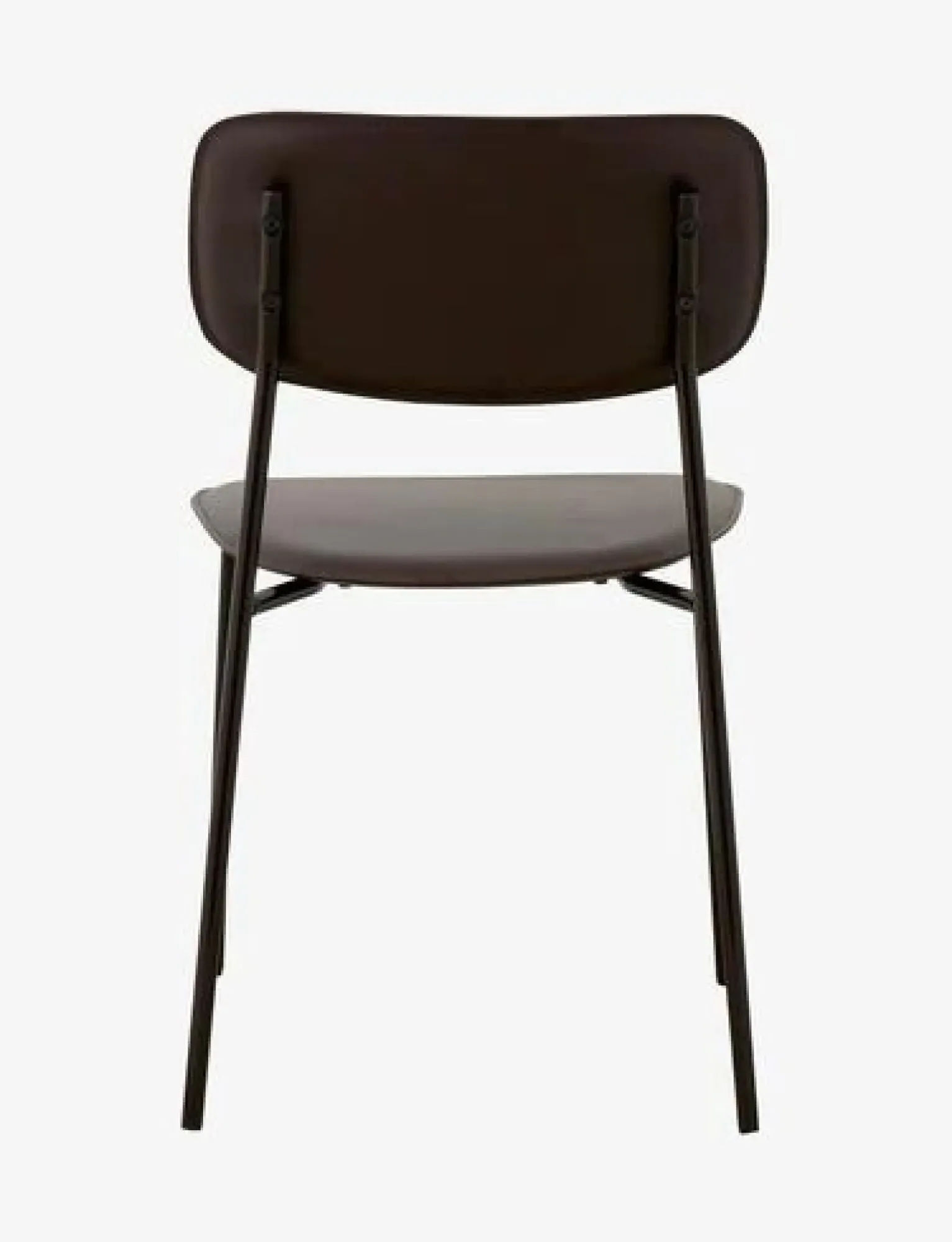 Esa Dining Chair Set of 2 - Brown, Faux Leather