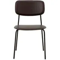 Esa Dining Chair Set of 2 - Brown, Faux Leather