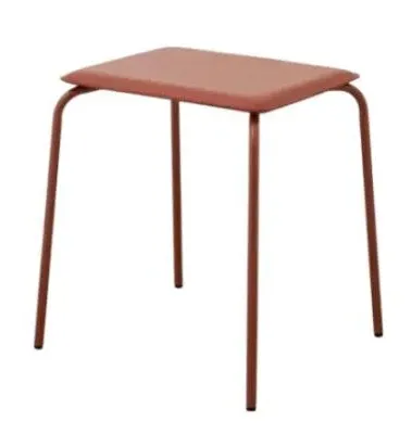 Esa Metal Stool - Rust Red
