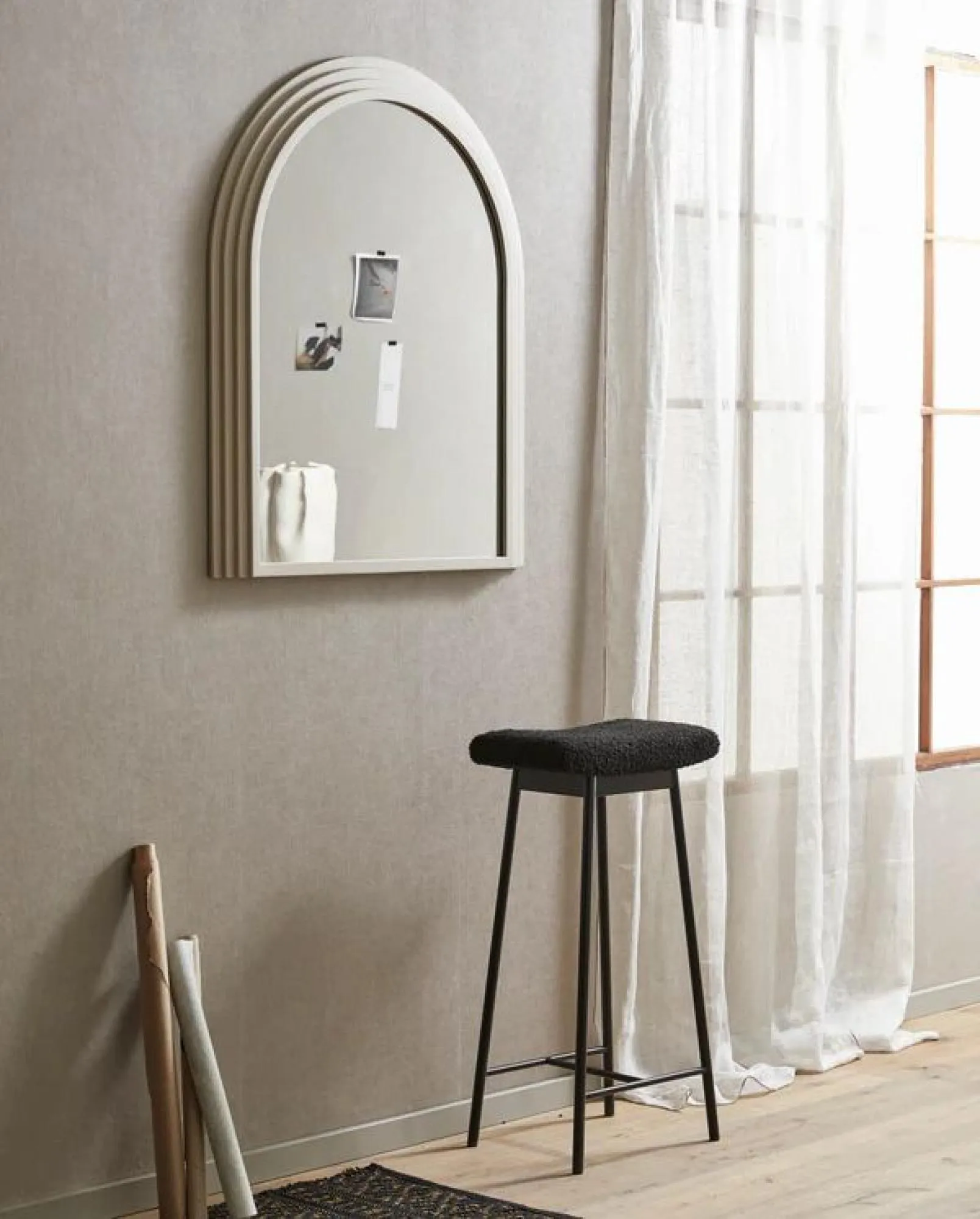Falco Metal Wall Mirror - Sand