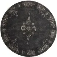 Grand Round Rug - Black