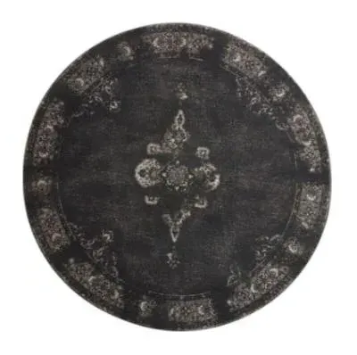 Grand Round Rug - Black image