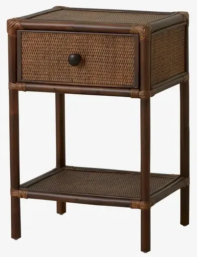 Hayes Rattan Side Table - Brown
