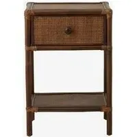 Hayes Rattan Side Table - Brown