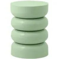 Jubba Round Side Table - Light Green, Metal