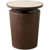 Kwando Round Side Table - Walnut, Mango Wood