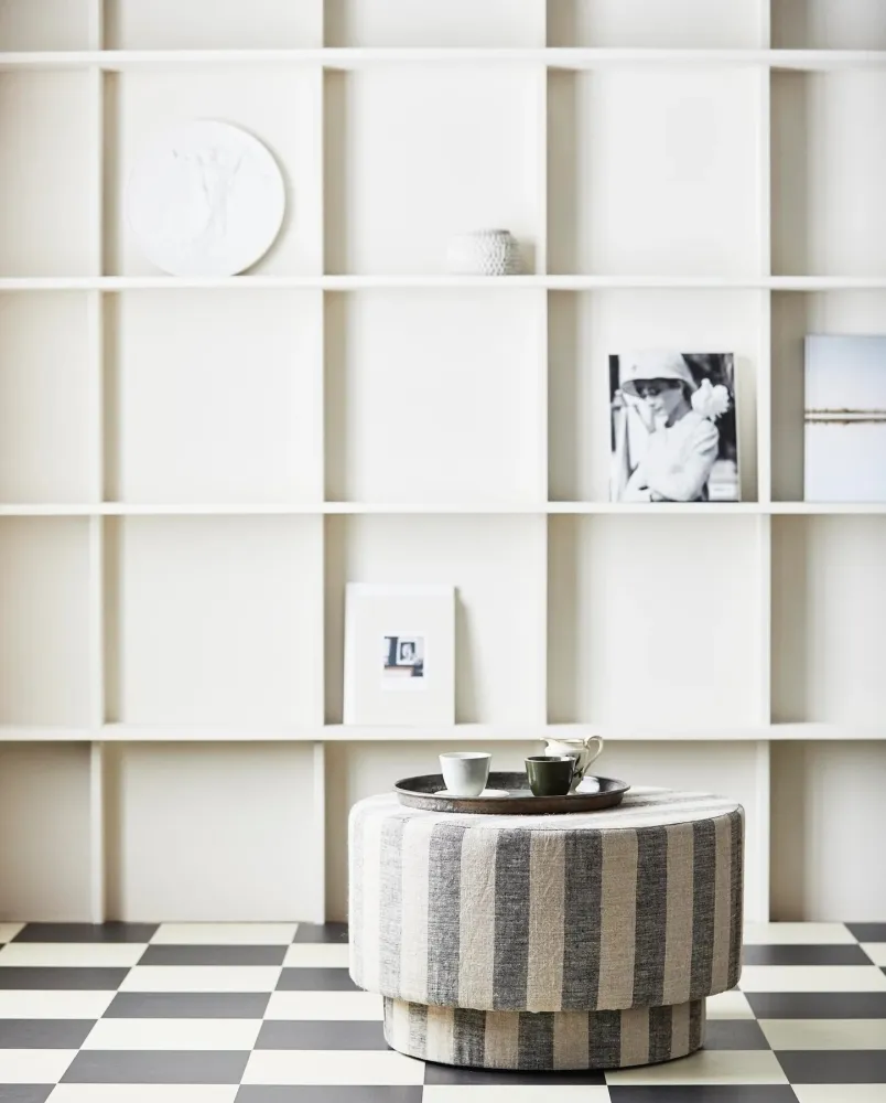 Ladoga Fabric Pouf - Natural