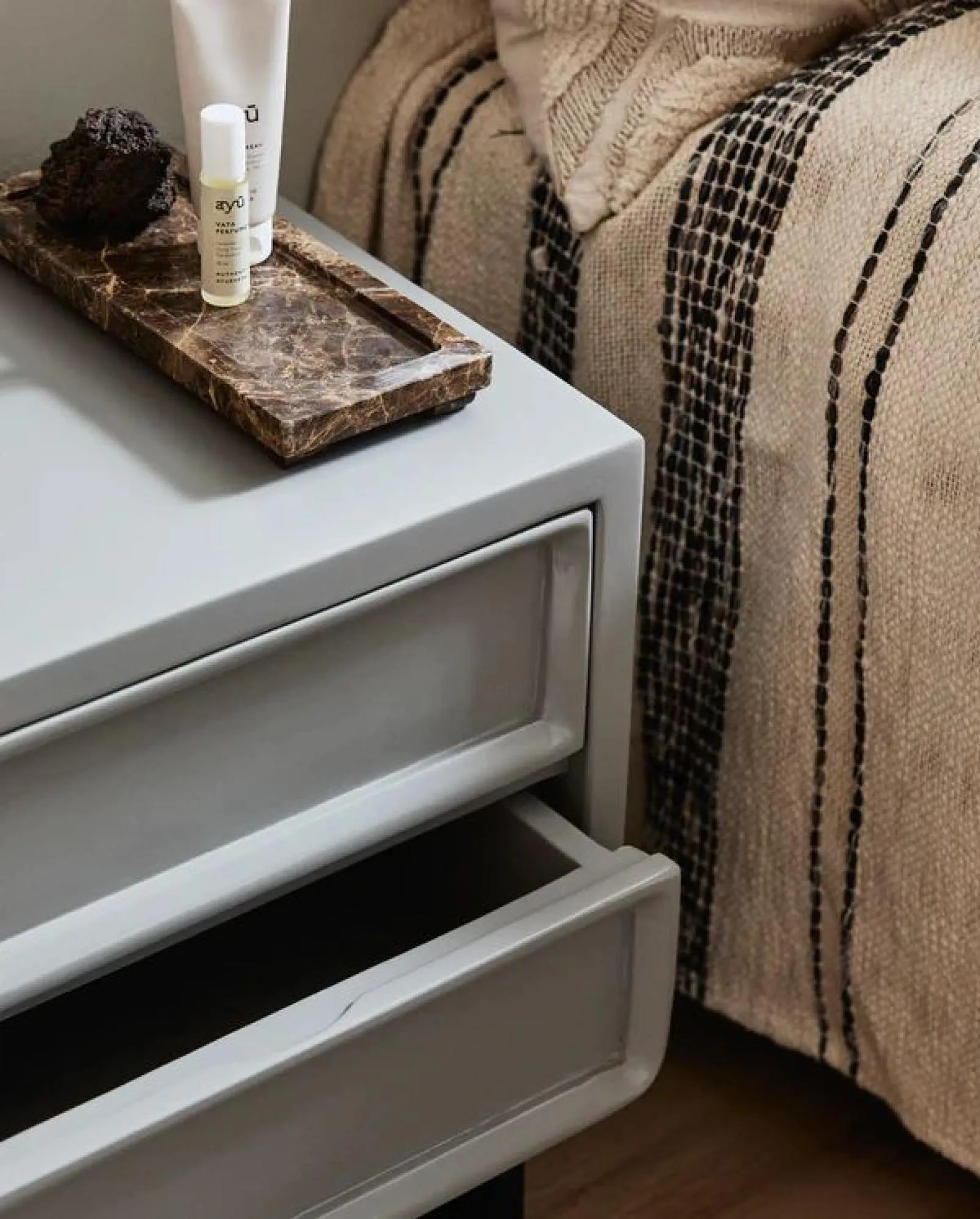 Ledro Bedside Cabinet - Grey