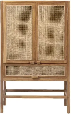Merge 2 Door Tall Hall Cabinet - Natural, Rattan image