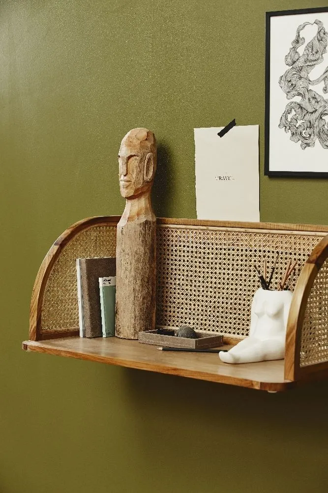 Merge Wall Shelf - Natural, Rattan