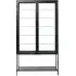 Mondo 2 Door Glass Display Cabinet - Black