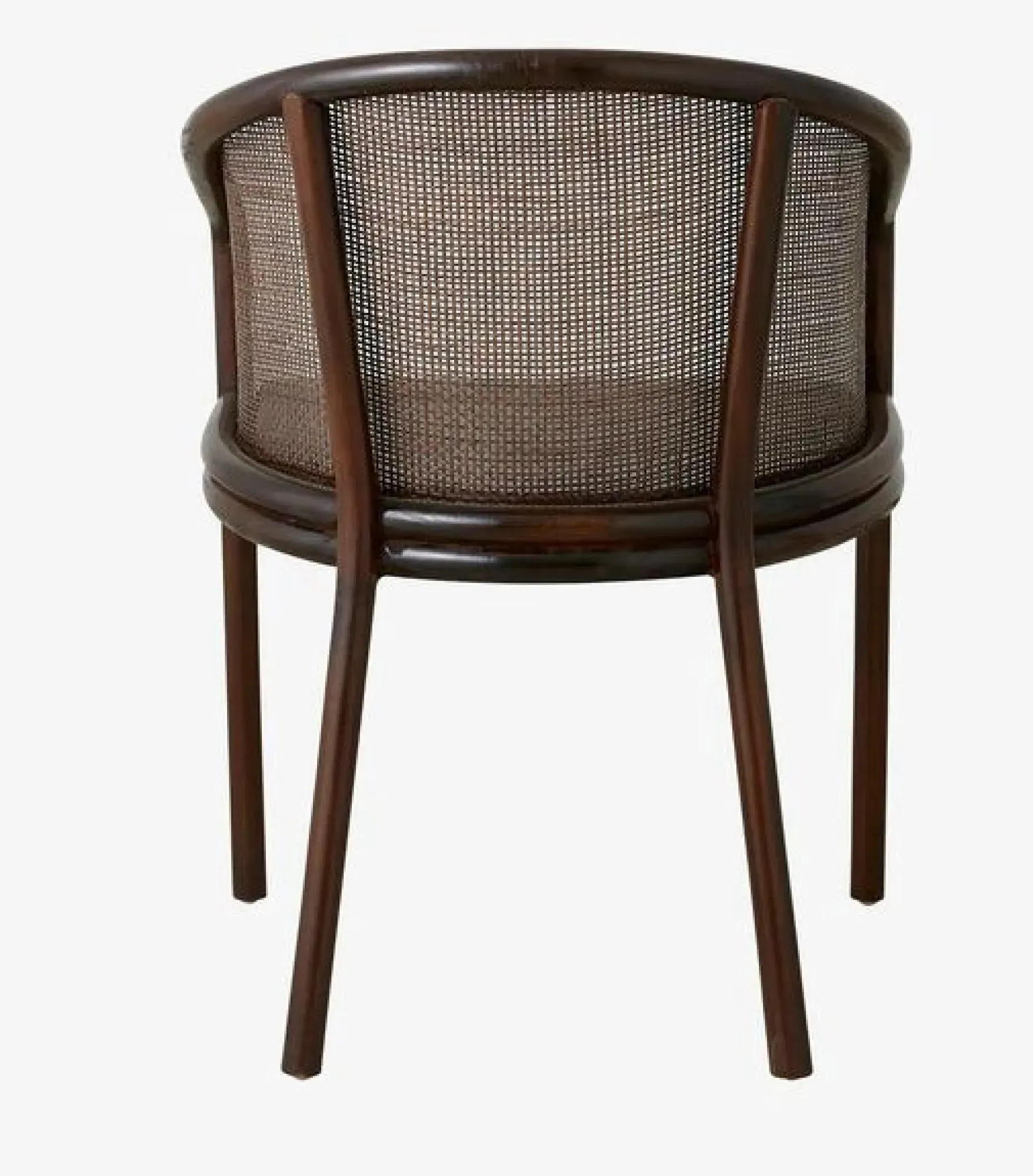 Mosso Dining Chair Set of 2 - Dark Brown, Teak and Rattan