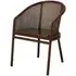 Mosso Dining Chair Set of 2 - Dark Brown, Teak and Rattan