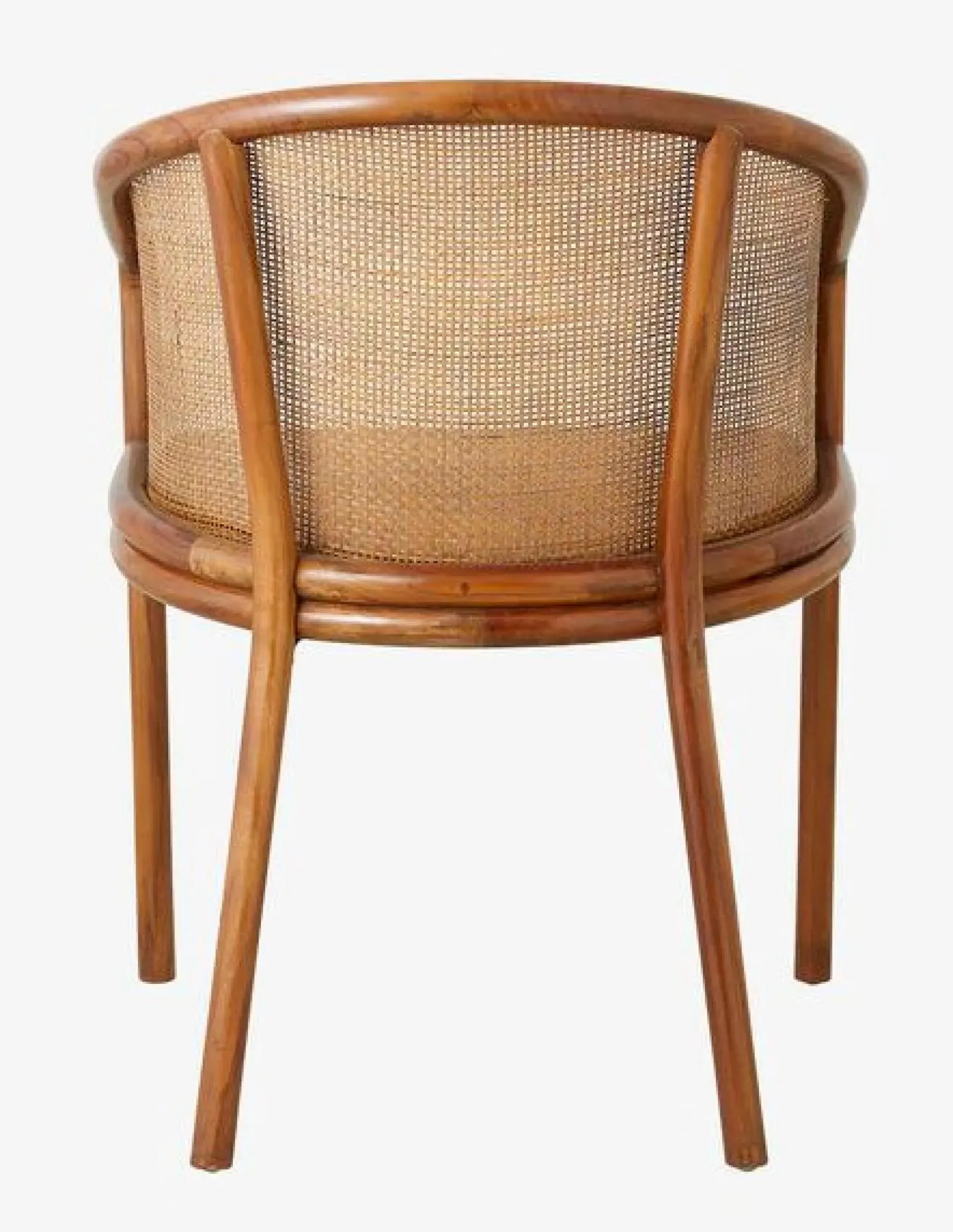 Mosso Dining Chair Set of 2 - Light Brown, Teak and Rattan