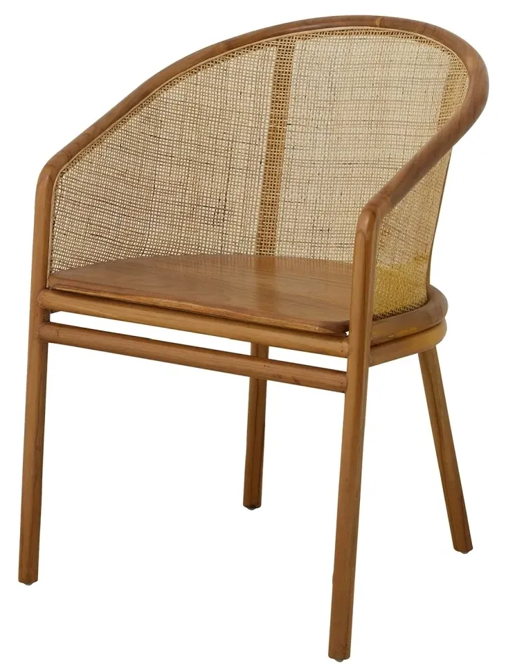 Mosso Rattan Dining Chair Set of 2 - Light Brown