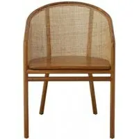 Mosso Rattan Dining Chair Set of 2 - Light Brown