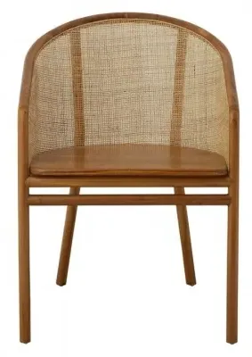 Mosso Rattan Dining Chair Set of 2 - Light Brown