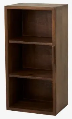 Nango 1 Door Wall Display Cabinet - Dark Brown image