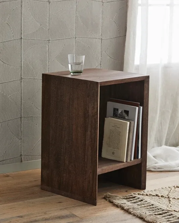 Napo Side Table - Dark Brown, Mango Wood