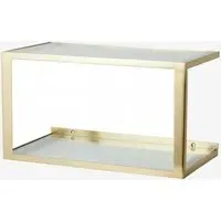 Nera Glass Wall Shelf - Golden