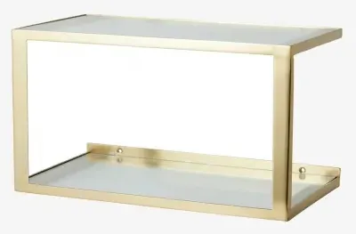 Nera Glass Wall Shelf - Golden image