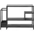 NORDAL Bookcase with Glass Top - Black