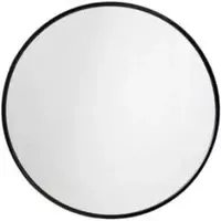 Ortega Round Wall Mirror - Black, Metal