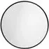 Ortega Round Wall Mirror - Black, Metal