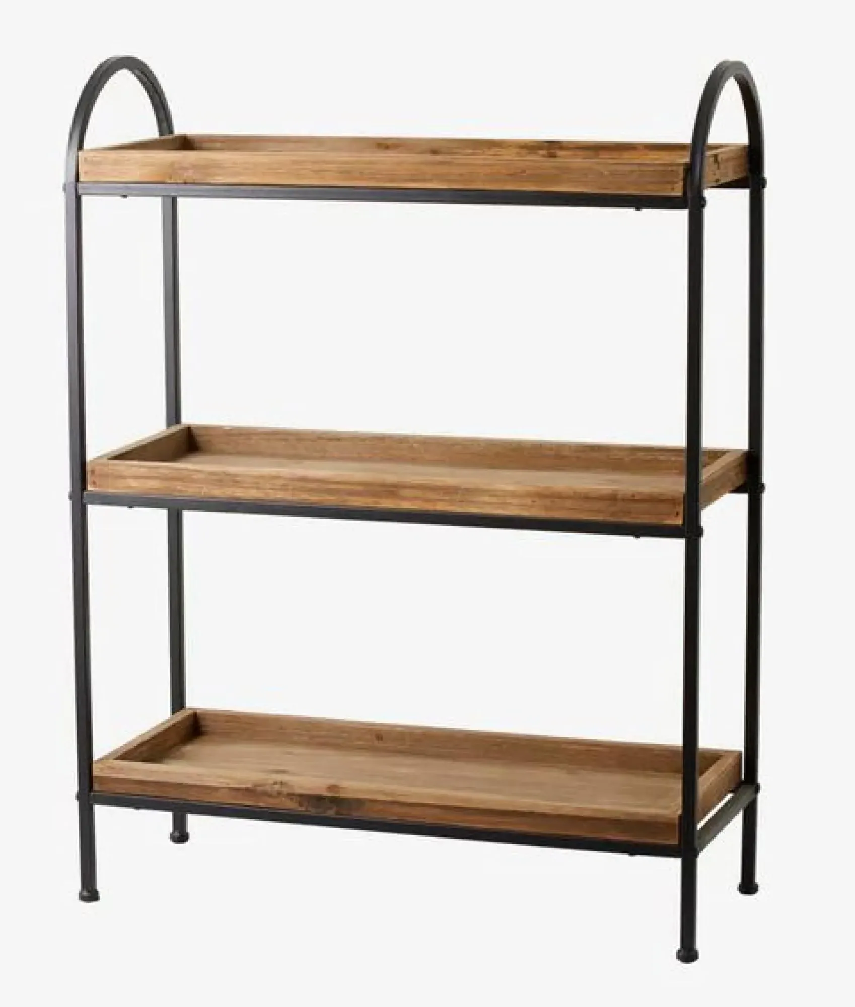 Patna Open Shelving Rack - Wood, Black
