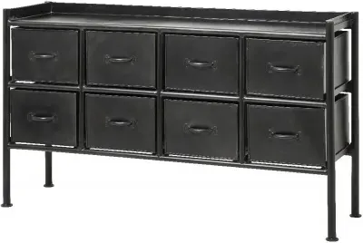 Portland 8 Drawer Console Table - Black image