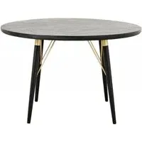 Round Dining Table - Black, Gold