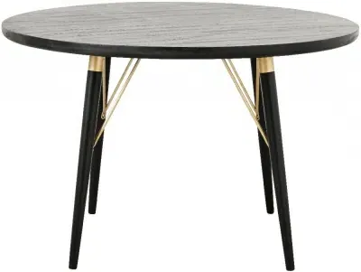 Round Dining Table - Black, Gold image