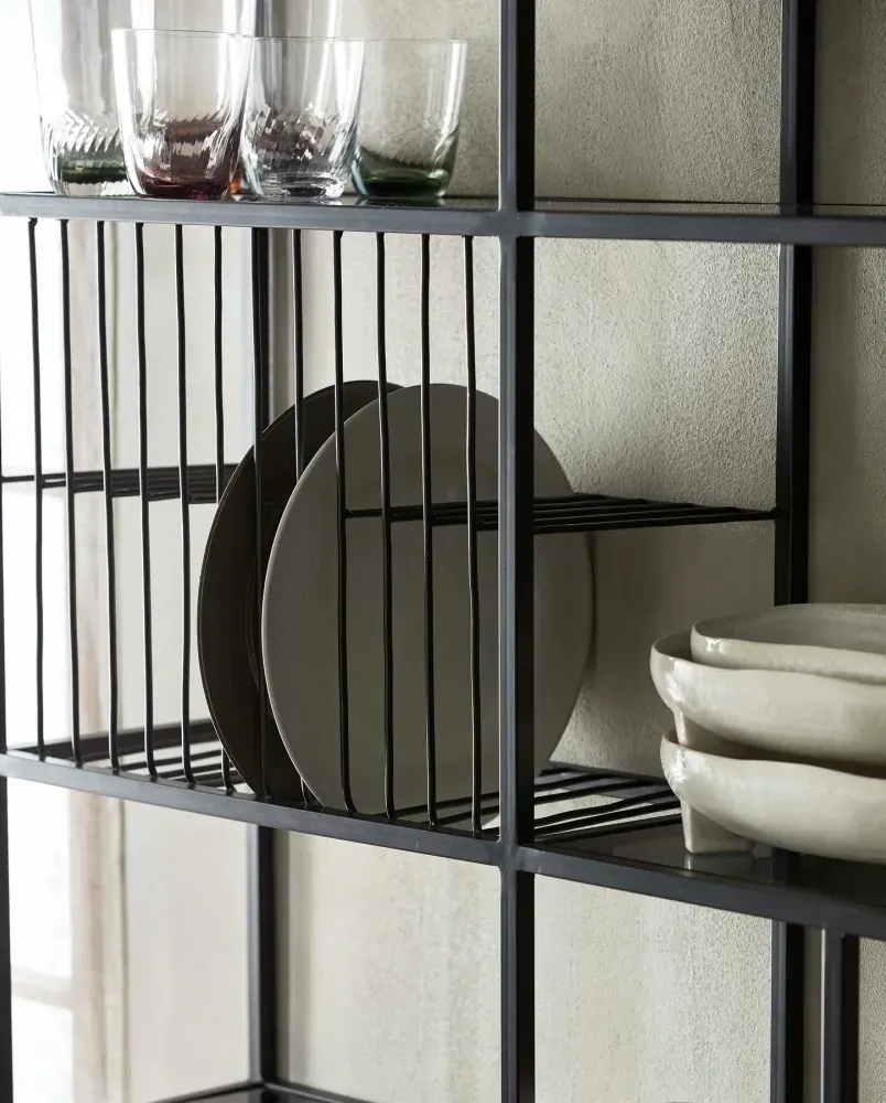 Rur Wall Shelf - Black, Glass