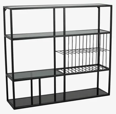 Rur Wall Shelf - Black, Glass image