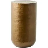 Sewa Round Side Table - Brass, Metal