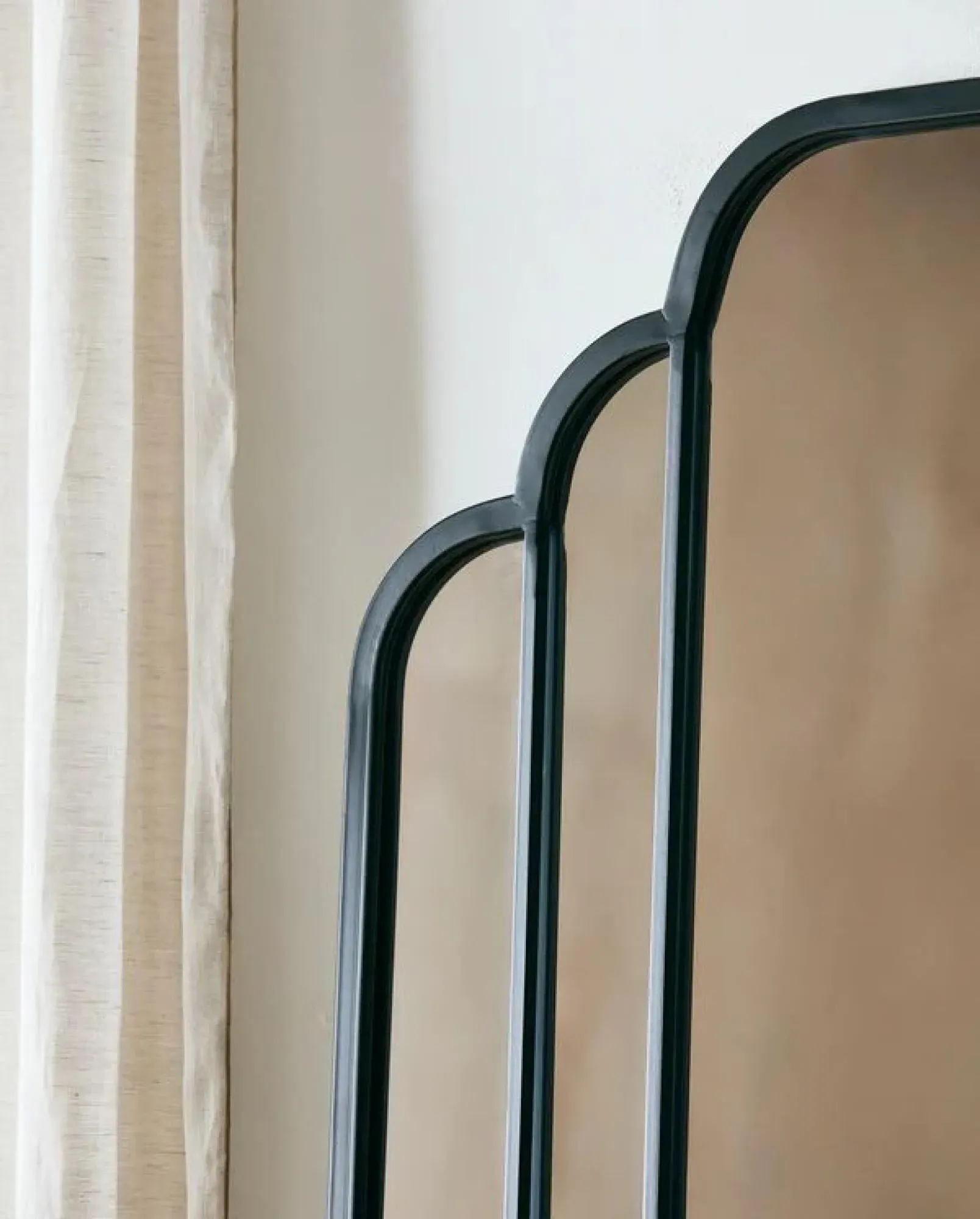 Skylark Wall Mirror - Black, Metal