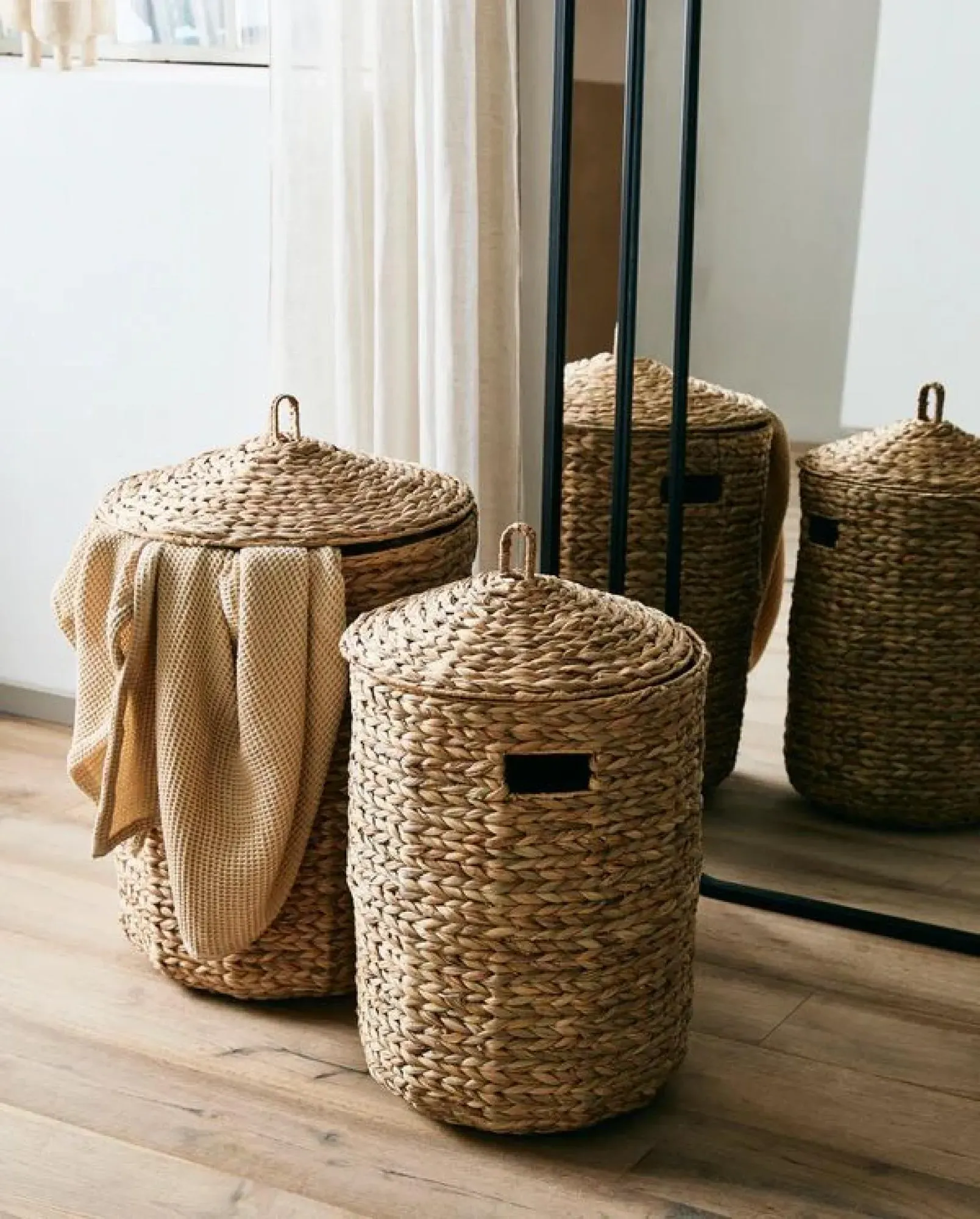 Skylark Wall Mirror - Black, Metal